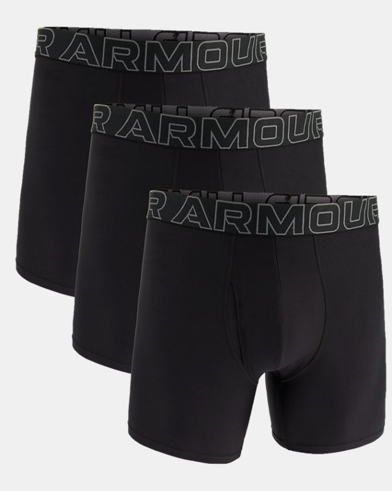 Men's UA Performance Tech™ 6" 3-Pack Boxerjock® in Black image number 2